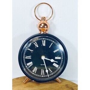 Metal Stand Or Hung Battery Clock 6.5” Round
